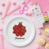 Rote Erdbeeren Fotografisch Pappteller (Party)