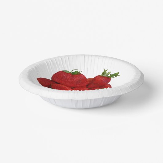 Rote Erdbeeren Fotografisch Pappteller (Gewinkelt)