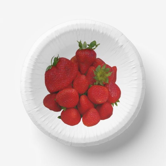Rote Erdbeeren Fotografisch Pappteller (Vorderseite)