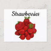 Rote Erdbeeren Fotografisch Postkarte (Vorderseite)
