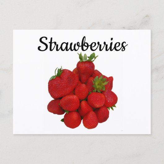 Rote Erdbeeren Fotografisch Postkarte (Vorderseite)