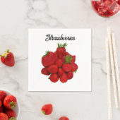 Rote Erdbeeren Fotografisch Serviette (Beispiel)