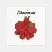 Rote Erdbeeren Fotografisch Serviette (Vorderseite)