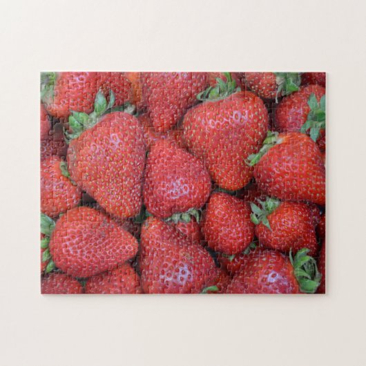 Rote Erdbeeren, frisch Puzzle (Horizontal)