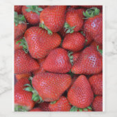 Rote Erdbeeren, frisch Weinetikett (Einzelnes Label)