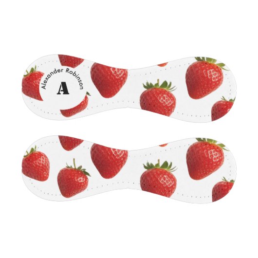 Rote Erdbeeren Frischobst Mit Monogramm Baseball (Paneele)