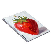 Rote Erdbeeren Frucht Aquarellmalerei Notizblock (Rechte Seite)