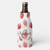 Rote Erdbeeren Frucht   Flaschenkühler (Flaschenvorderseite)