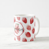 Rote Erdbeeren Frucht   Kaffeetasse (VorderseiteRechts)