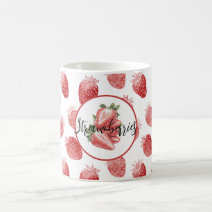 Rote Erdbeeren Frucht Kaffeetasse