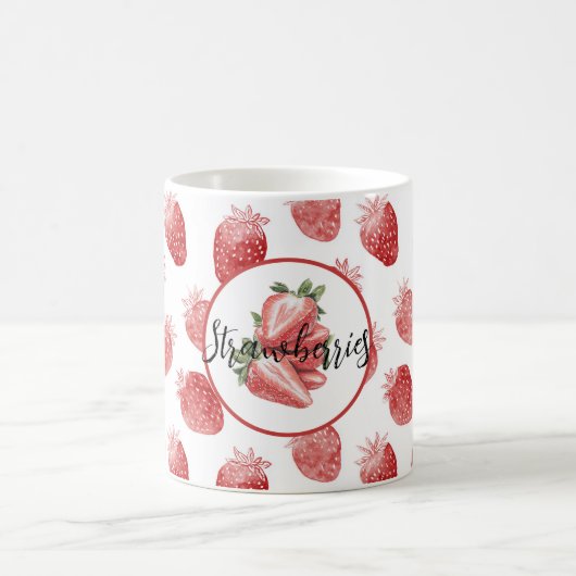 Rote Erdbeeren Frucht   Kaffeetasse (Mittel)