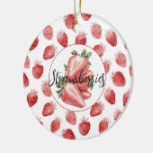 Rote Erdbeeren Frucht Keramik Ornament (Links)