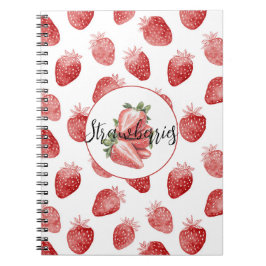Rote Erdbeeren Frucht Notizblock