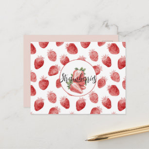 Rote Erdbeeren Frucht Postkarte