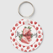 Rote Erdbeeren Frucht   Schlüsselanhänger (Vorderseite)