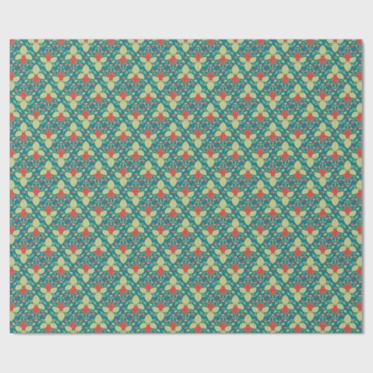 Rote Erdbeeren Früchte, Blüten & Früchte Geschenkpapier (Flach)