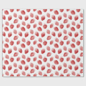 Rote Erdbeeren Geburtstag Geschenkpapier (Flach)