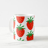 Rote Erdbeeren Muster Kaffeemaschine Geschenkidee  Kaffeetasse (Vorderseite Links)