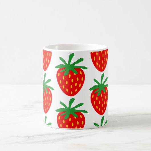 Rote Erdbeeren Muster Kaffeemaschine Geschenkidee  Kaffeetasse (Mittel)