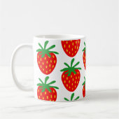 Rote Erdbeeren Muster Kaffeemaschine Geschenkidee  Kaffeetasse (Links)