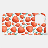 Rote Erdbeeren nahtloses Muster Case-Mate iPhone Hülle (Rückseite (Horizontal))