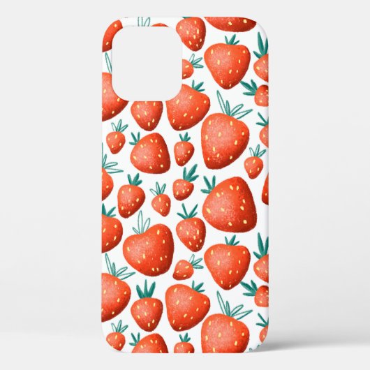 Rote Erdbeeren nahtloses Muster Case-Mate iPhone Hülle (Rückseite)
