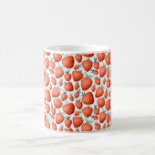 Rote Erdbeeren nahtloses Muster Kaffeetasse (Mittel)