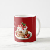 Rote Erdbeeren Pfannkuchen Kaffeetasse (VorderseiteRechts)