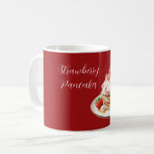 Rote Erdbeeren Pfannkuchen Kaffeetasse (Vorderseite Links)