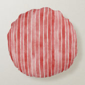 Rote Erdbeeren Rundes Kissen (Rückseite)
