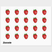 Rote Erdbeeren-Sticker-Umschlag Aufkleber Erdbeere (Blatt)