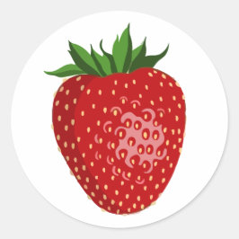 Rote Erdbeeren-Sticker-Umschlag Aufkleber Erdbeere