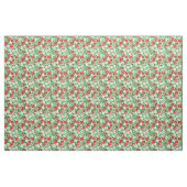 Rote Erdbeeren und weiße Blume Stoff (Yard (91,4 cm))