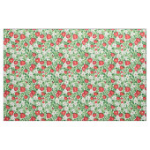 Rote Erdbeeren und weiße Blume Stoff (Fat Quarter (45,7 x 55,9 cm))