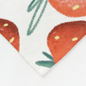 Rote Erdbeeren weißer Hintergrund Nahtlos Fleecedecke (Ecke)