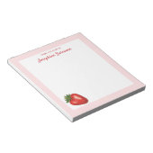 Rote ErdbeerfruchtIllustration mit Individuelle Na Notizblock (angewinkelt)