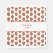 Rote Erdbeerrinnen für Hochzeitsfeier Serviette (Vorderseite)