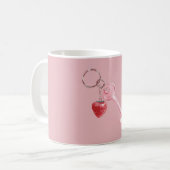Rote Erdbeertaste Kaffeetasse (Vorderseite Links)