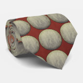Rote Erde und graue Polka-Punkte Krawatte (Gerollt)
