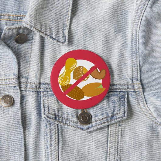 Rote Erdnuss-Baum-Nuss-freie Nuss-Allergie-Kinder Button (Beispiel)