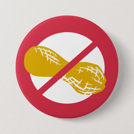 Rote Erdnuss-freie Nuss-Allergie-Kinder Button (Vorderseite)