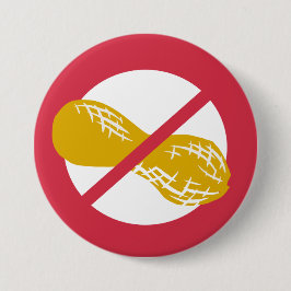 Rote Erdnuss-freie Nuss-Allergie-Kinder Button
