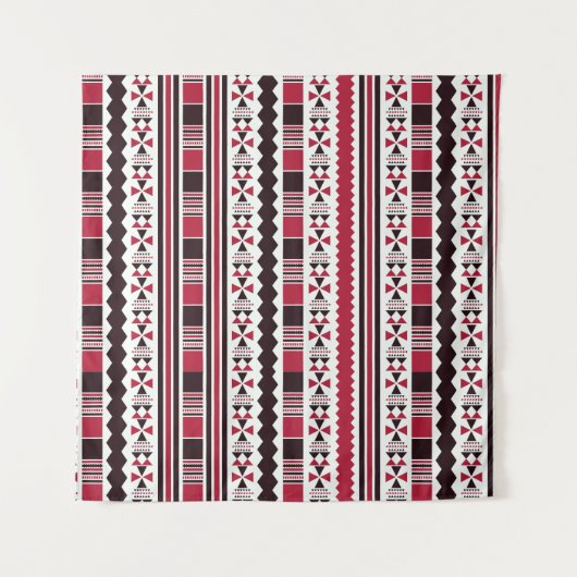 Rote ethnische Aztec Wandteppich (Vorderseite (Horizontal))