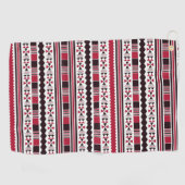 rote ethnische Azteke Golfhandtuch (Horizontal)