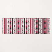 rote ethnische Azteke Yogamatte (Vorderseite (Horizontal))