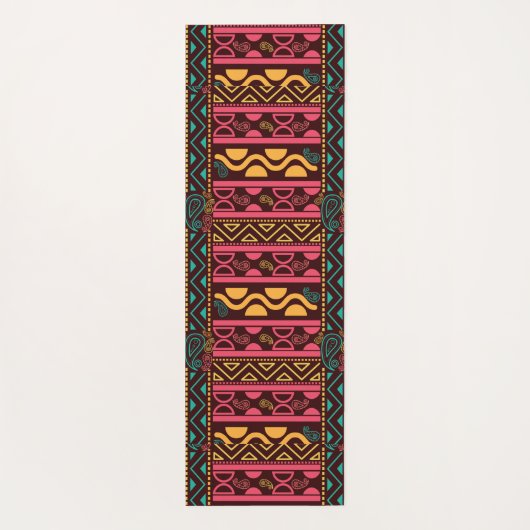 rote ethnische Azteke Yogamatte (Rückseite)