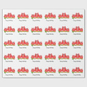 Rote-Eulen-Design Geburtstagsgeschenk Geschenkpapier (Flach)