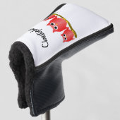 Rote Eulen Design Personalisiert Golf Headcover (3/4 Vorderseite)