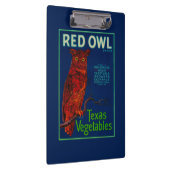 Rote Eulen-Gemüseaufkleber Klemmbrett (Rechts)