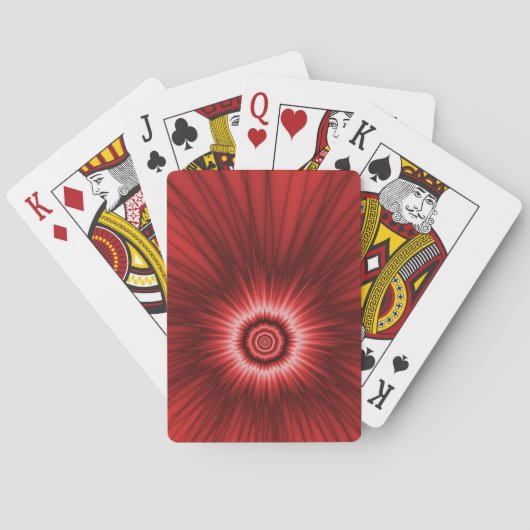 Rote Explosion beim Spielen von Karten Spielkarten (Rückseite)